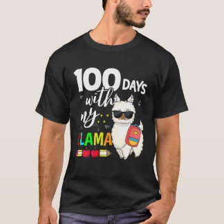 100 dagen school met mijn Llama 100 dagen Kind T-shirt
