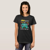 100 dagen school met videogamer 100e D T-shirt (Voorkant volledig)