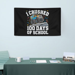 100 dagen school monstertruck 100ste dag school spandoek