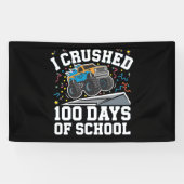 100 dagen school monstertruck 100ste dag school spandoek (Horizontaal)