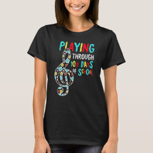 100 dagen school Muziekleraar Cool Stagiair T-shirt