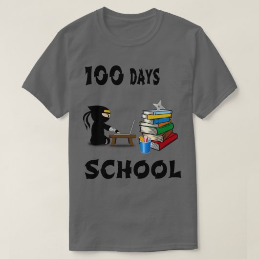 100 dagen school ninja1 t-shirt (Design voorkant)