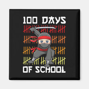 100 dagen School Ninja voor Kids Boys Martial Art Magneet