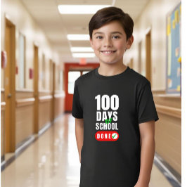 100 dagen school: niveau 100 ontgrendeld t-shirt