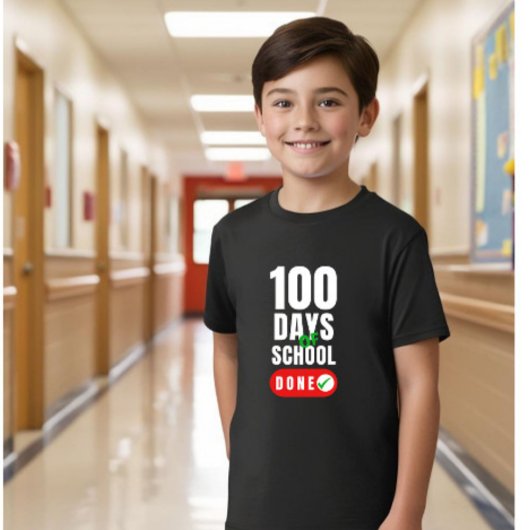 100 dagen school: niveau 100 ontgrendeld t-shirt