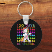 100 dagen school nog steeds liefdevol Het Harten E Sleutelhanger (Voorkant)