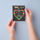 100 dagen school om van mijn klas te houden flyer (Hand)