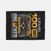 100 dagen school ontgrendelde jongens 100ste dag v fleece deken (Voorkant (Horizontaal))