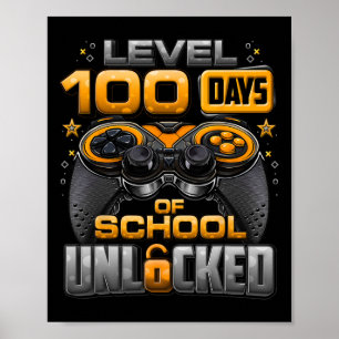 100 dagen school ontgrendelde jongens 100ste dag v poster
