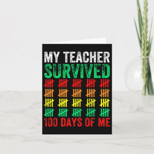 100 dagen school overleefde mijn leraar 100 dagen kaart