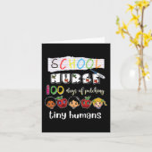 100 dagen school patching Tiny Humans School Nur Kaart (Gele Bloem)