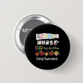 100 dagen school patching Tiny Humans School Nur Ronde Button 5,7 Cm (Voorkant /achterkant)