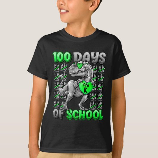 100 dagen school pre-k 100 dagen slimmere jongens t-shirt (Voorkant)