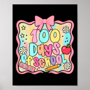 100 dagen school preppy 100e dag van school onderw poster