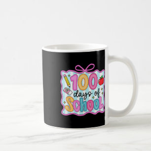 100 dagen school preppy coquette strik 100ste dag koffiemok