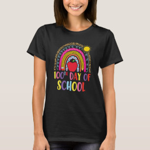 100 dagen school Rainbow Leopard Girls 100e dag T-shirt