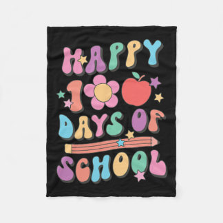 100 dagen school Retro Groovy 100e dag van de scho Fleece Deken