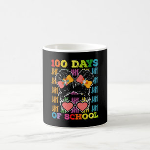 100 dagen school rommelige knot leraar koffiemok