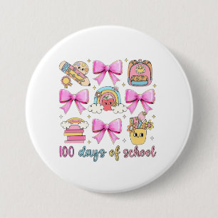 🌈🎀 100 dagen school 🎉📚 ronde button 7,6 cm