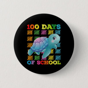 100 Dagen School Schildpad Leraar Student Ronde Button 5,7 Cm
