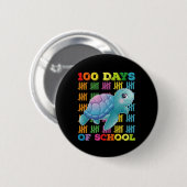 100 Dagen School Schildpad Leraar Student Ronde Button 5,7 Cm (Voorkant /achterkant)