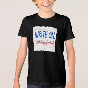 100 dagen school Schrijf op Onderwijsassistent not Tri-Blend Shirt