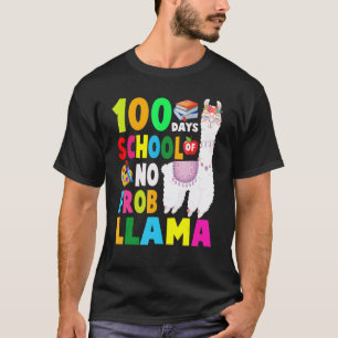 100 dagen school shirt No Probllama Llama 100ste