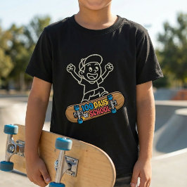 100 dagen school Skateboarder Jongen's Skater T-shirt