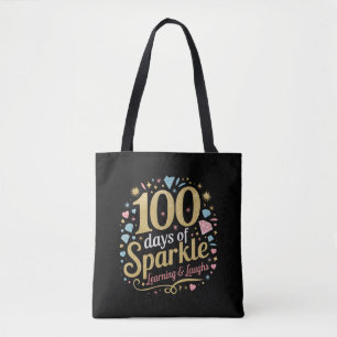 100 dagen school sprankelend leren en lachen tote bag