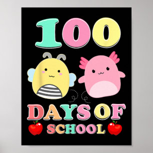 100 dagen School Squish Soft Speelgoed Kinder Teac Poster