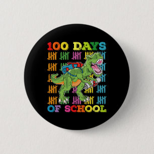 100 dagen school T Rex dinosaurus leraar leerling Ronde Button 5,7 Cm