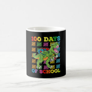 100 dagen school T Rex dinosaurus leraar student Koffiemok
