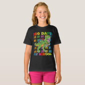 100 dagen school T Rex dinosaurus leraar student T-shirt (Voorkant volledig)