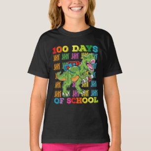 100 dagen school T Rex dinosaurus leraar student T-shirt
