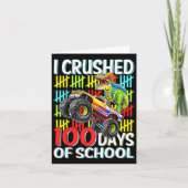 100 dagen School T-Rex Monster Truck 100th Day O Kaart (Voorkant)