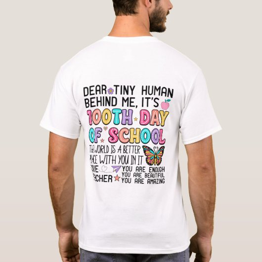 100 dagen school t-shirt (Achterkant)