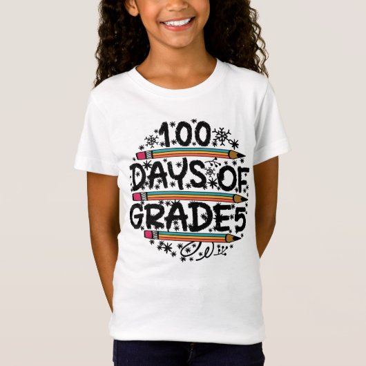100 DAGEN SCHOOL. T-SHIRT (Voorkant)