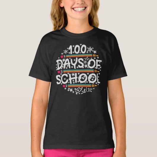 100 DAGEN SCHOOL. T-SHIRT (Voorkant)