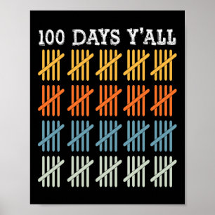 100 dagen school T-shirt kinderen 100ste dag van s Poster
