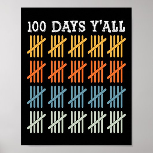 100 dagen school T-shirt kinderen 100ste dag van s Poster (Voorkant)