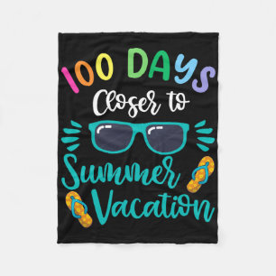 100 dagen school T-shirt voor docenten Fleece Deken