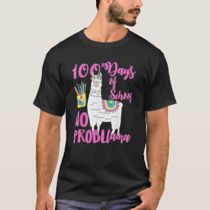 100 dagen school T-shirts Geen probleem lama 100e