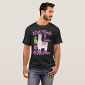 100 Dagen School T-shirts Geen Probllama Lama 100e (Voorkant volledig)