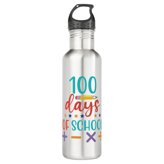 100 dagen school, terug naar school, BTS Waterfles (Voorkant)