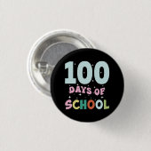 100 dagen school terug naar school ronde button 3,2 cm (Voorkant /achterkant)