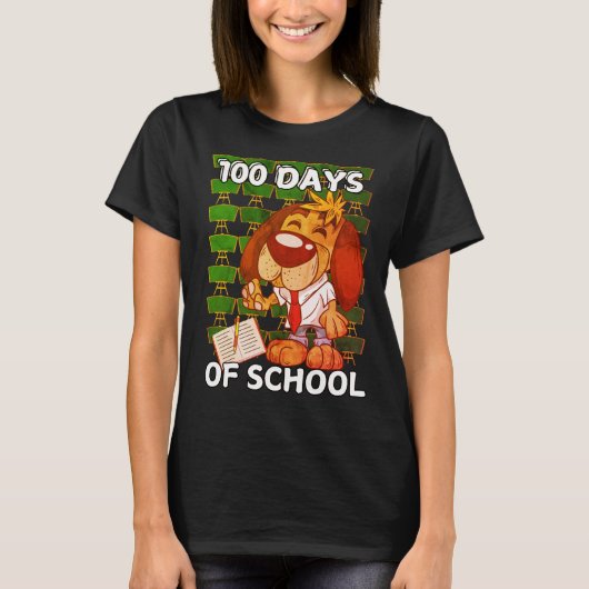 100 dagen school; thema hondenliefhebber voor stud t-shirt (Voorkant)