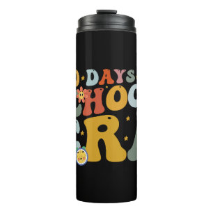100 Dagen School Tijdperk Groovy Onderwijzer Kinde Thermosbeker