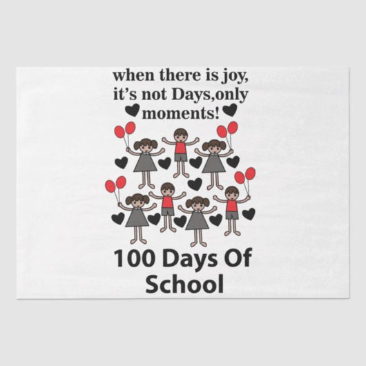 100 dagen school tissuepapier (Voorkant)