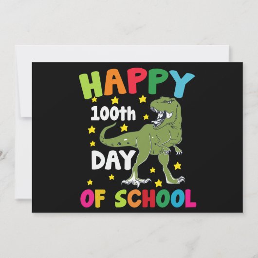 100 dagen school Trex 100ste dag van school Kaart (Voorkant)