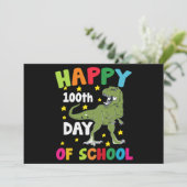 100 dagen school Trex 100ste dag van school Kaart (Staand voorkant)